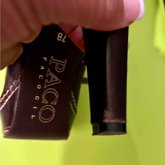 PACO PACO GIL Espresso Knee High Heeled Boots Size: 7 M -B - Picture 4 of 8